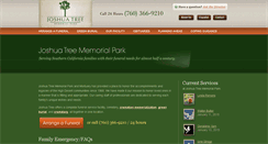 Desktop Screenshot of joshuatreememorialpark.com