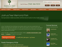 Tablet Screenshot of joshuatreememorialpark.com